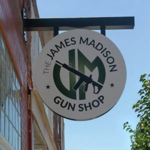 The James Madison Gun Shop Sign
